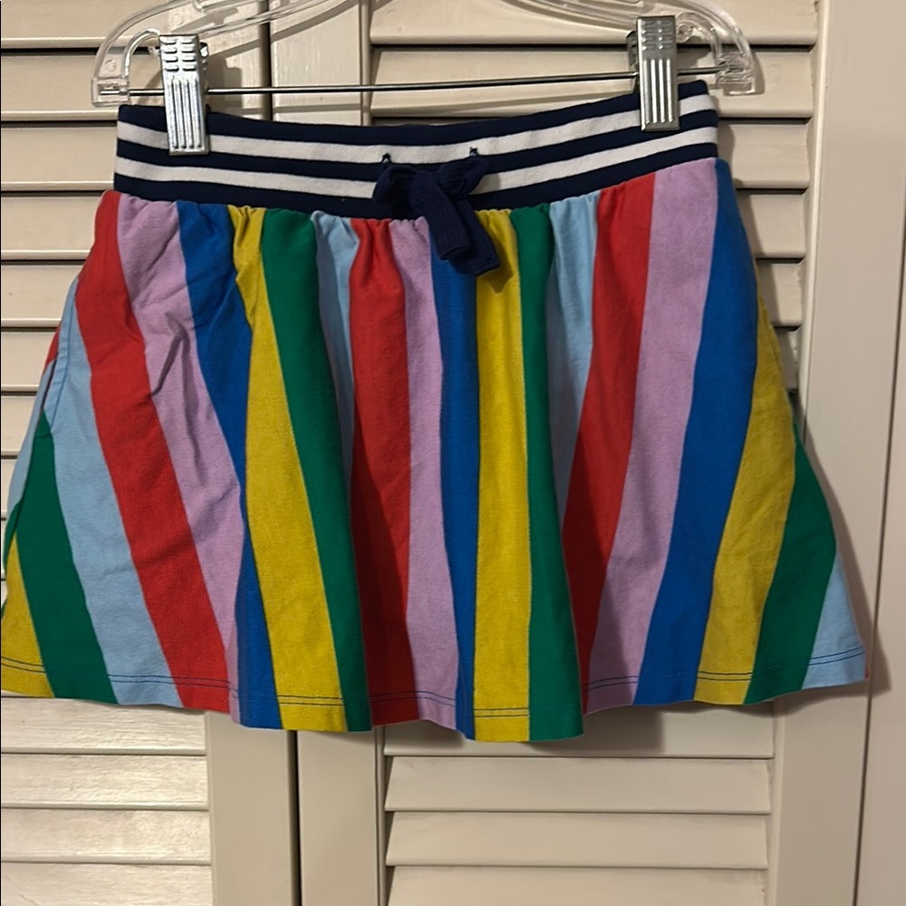 Mini Boden Rainbow striped Skort size 6-7 yrs. So cute!